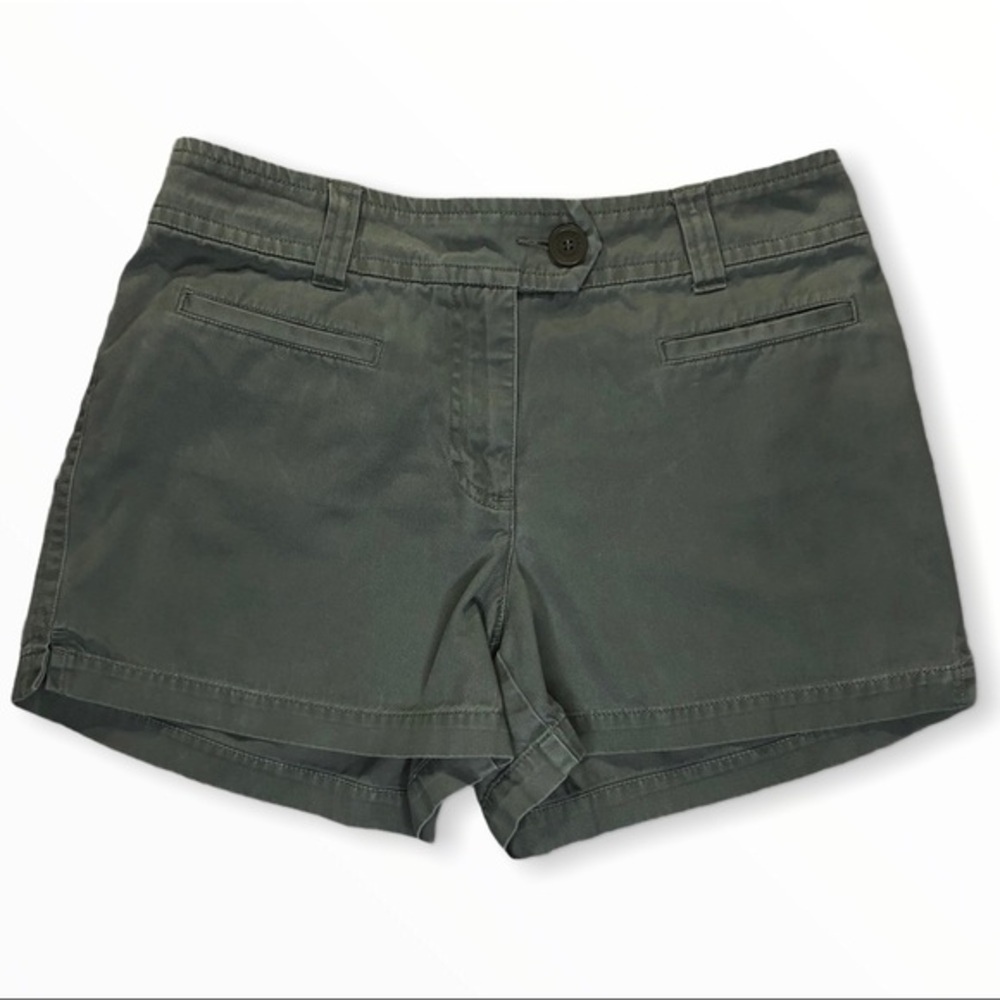 New York & Company Women's Green Khaki Shorts Sz 8